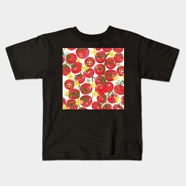 Tomatoes on the vine Kids T-Shirt by Papergrape